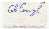 Costaki Economopoulos Signed 3x5 Index Card Autographed Signature Comedian Comic