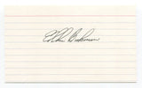 Eddie Bockman Signed 3x5 Index Card Autographed New York Yankees Debut 1946 MLB