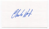 Charlie Hough Signed 3x5 Index Card Autographed MLB Baseball Texas Rangers