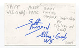 Spiff Wiegand Signed 3x5 Index Card Autographed Actor Singer Fame