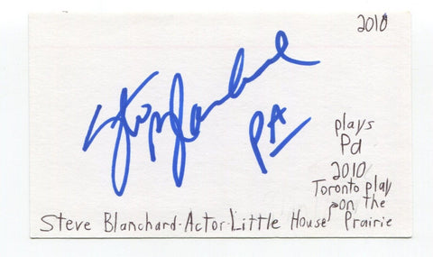 Steve Blanchard Signed 3x5 Index Card Autographed Actor Law And Order Ed