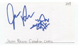 Jason Rouse Signed 3x5 Index Card Autographed Signature Comedian Comic Actor