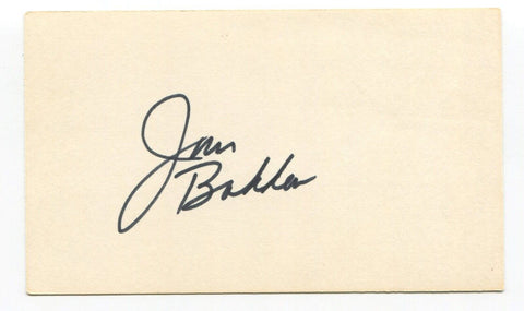 Jim LeRoy Bakken Signed 3x5 Index Card Autographed St. Louis Cardinals NFL