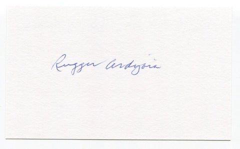 Rugger Ardizoia Signed 3x5 Index Card Autographed Signature New York Yankees 