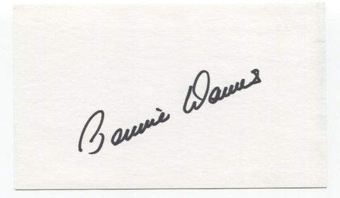 Bennie Daniels Signed 3x5 Index Card Baseball Autographed Signature