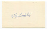 Tex Carleton Signed 3x5 Index Card Autographed Baseball 1934 St Louis Cardinals