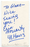 Erin Moriarty Signed 3x5 Index Card Autographed Reporter Journalist 48 Hours