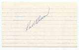 Karl Olson Signed 3x5 Index Card Baseball Autographed Boston Red Sox