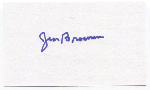 Jim Brosnan Signed 3x5 Index Card Autographed MLB Baseball Chicago Cubs