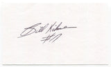 Billy Kilmer Signed 3x5 Index Card Autographed NFL Football Washington CFHOF