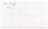 Chris Burford Signed 3x5 Index Card Autograph NFL Football Dallas Texans