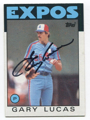 1986 Topps Gary Lucas Signed Baseball Card Autographed AUTO #601