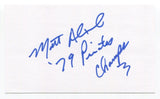 Matt Alexander Signed 3x5 Index Card Autograph Baseball MLB Pittsburgh Pirates