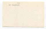 Ted Bowsfield Signed 3x5 Index Card Autographed MLB Baseball Boston Red Sox