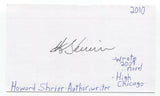Howard Shrier Signed 3x5 Index Card Autographed Signature Author Writer