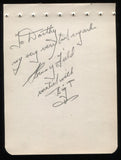 Joan Edwards Signed Album Page From 1944 Autographed Signature Vintage Singer