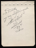 Joan Edwards Signed Album Page From 1944 Autographed Signature Vintage Singer