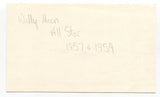 Wally Moon Signed 3x5 Index Card Autographed MLB Baseball Los Angeles Dodgers