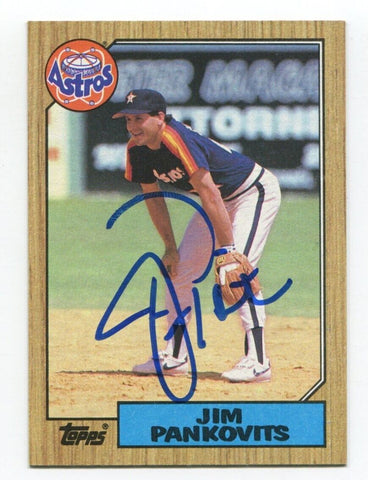 1987 Topps Jim Pankovits Signed Baseball Card RC Autographed AUTO #249