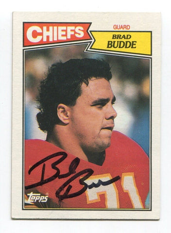 1987 Topps Brad Budde Signed Card NFL Football Autographed AUTO #167