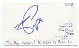 Tom Papa Signed 3x5 Index Card Autographed Signature Actor Comedian