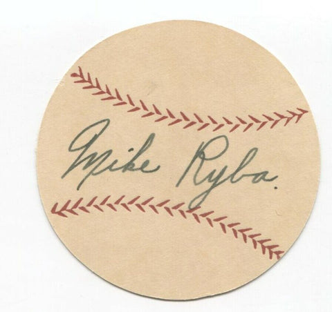 Mike Ryba Signed Paper Baseball Autograph Signature St Louis Cardinals