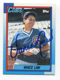 1990 Topps Vance Law Signed Card Baseball Autograph MLB AUTO #287