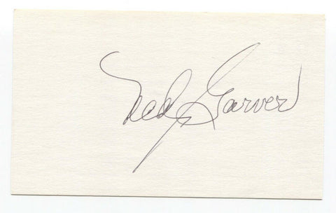 Ned Garver Signed 3x5 Index Card Baseball Autographed Signature 