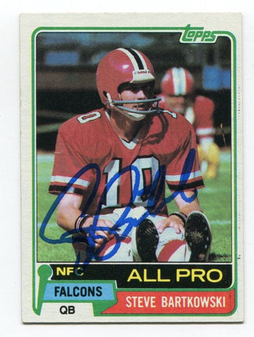 1981 Topps Steve Bartkowski Signed Card Football Autographed #390
