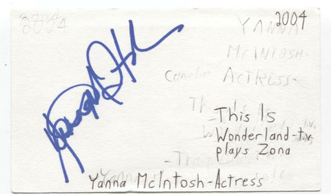 Yanna McIntosh Signed 3x5 Index Card Autographed Signature Actress