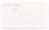 Gordy Windhorn Signed 3x5 Index Card Autographed Baseball MLB New York Yankees