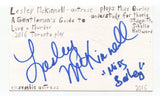 Lesley McKinnell Signed 3x5 Index Card Autographed Actress A Gentleman's Guide