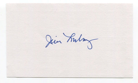 Jim Longborg Signed 3x5 Index Card Autographed Baseball Boston Red Sox Cy Young