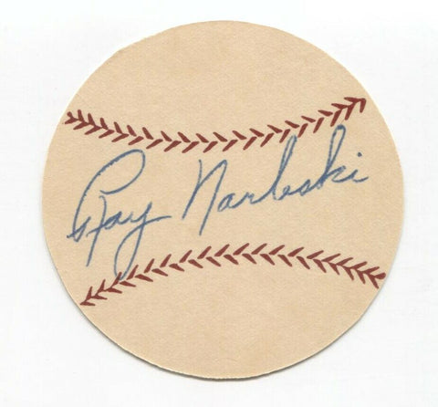 Ray Narleski Signed Paper Baseball Autographed Signature Cleveland Indians