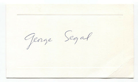 George Segal Signed Card Autographed Signature Pop Artist