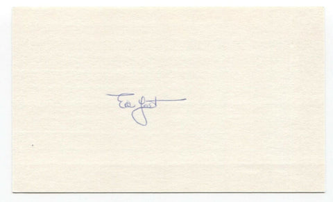Eddie Yost Signed 3x5 Index Card Baseball Autographed Signature Ed