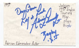 Adrian Edmeades Signed 3x5 Index Card Autographed Actor Dancer Jolson Cats