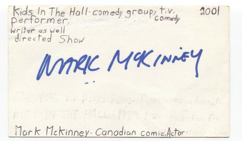 Mark McKinney Signed 3x5 Index Card Autograph Signature Actor Superstore SNL