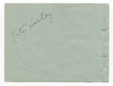 Peter Stanley Signed Album Page Autographed 1949 Musician Singer