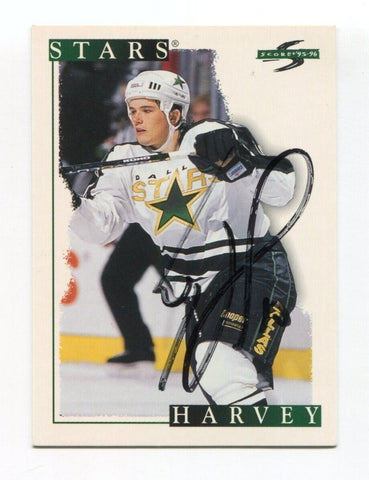 1996 Score Todd Harvey Signed Card Hockey NHL Autograph AUTO #38