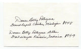 Betty Petryna Signed 3x5 Index Card Autographed Baseball AAGPBL