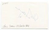 Chris Tamer Signed 3x5 Index Card Autographed NFL Hockey Player