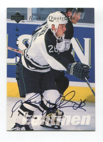1996 Upper Deck BAP Jere Lehtinen Signed Card Hockey NHL Autograph AUTO #175 RC