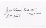 Jim "Popcorn" Brandt Signed 3x5 Index Card Autographed Pittsburgh Steelers NFL