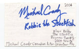 Michael Coady Signed 3x5 Index Card Autograph Actor Murdoch Mysteries