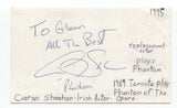 Ciaran Sheehan Signed 3x5 Index Card Autographed Signature Actress