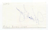 Michael Burgess Signed 3x5 Index Card Autographed Signature Singer