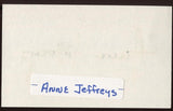 Anne Jeffreys Signed Index Card Signature Vintage Autographed AUTO 