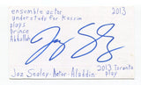 Jaz Sealey Signed 3x5 Index Card Autographed Actor Twelfth Night