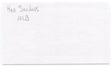 Ken Sanders Signed 3x5 Index Card Autographed MLB Baseball Milwaukee Brewers
